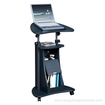 Laptop Stand Table On Wheels With Storage Cabinet